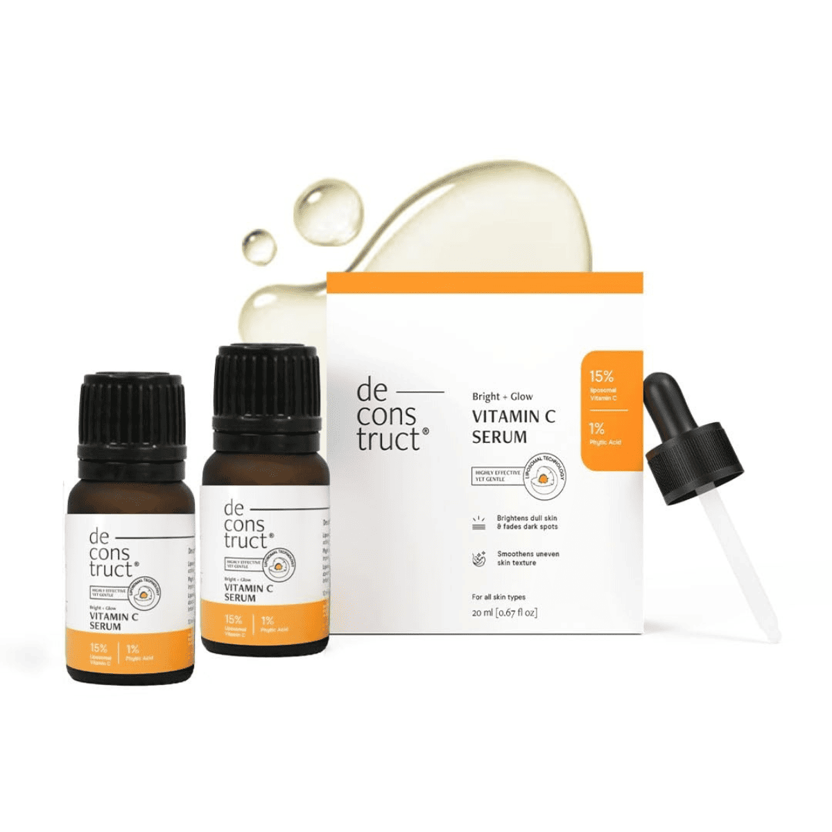 Deconstruct Advance Bright + Glow Vitamin C Serum 15% Vitamin C – Suitable for All Skin Types