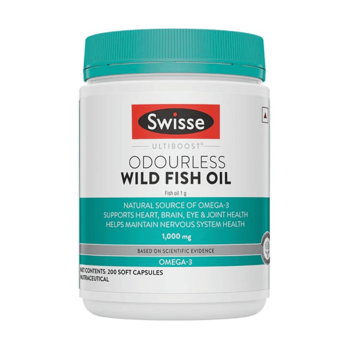 Swisse Fish Oil with 1000mg Omega 3 - One Capsule Per Serving Manufactured In Australia - 200 Days