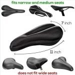 Heavy Bicycle Silicone Saddle Seat & Cycling Cushion Pad Bike Cover(Black) - Image 2