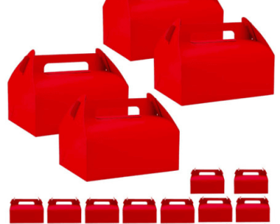 KRAFT 20 Pcs Red Decorative Folding Paper Gift Boxes