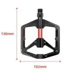 Lightweight Aluminum Alloy Bicycle Pedals with Double DU Bearings | Wide Platform with Reflectors & 20 Anti-Skid Pins for Road, Mountain, BMX, and MTB Bikes - Image 2