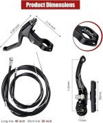 Complete Bicycle Brake Set - Front and Rear V-Brakes with Pads, Brake Lever, and Cables | Compatible with Hybrid, Road, and Mountain Bikes - Image 4