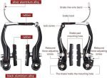 Complete Bicycle Brake Set - Front and Rear V-Brakes with Pads, Brake Lever, and Cables | Compatible with Hybrid, Road, and Mountain Bikes - Image 3