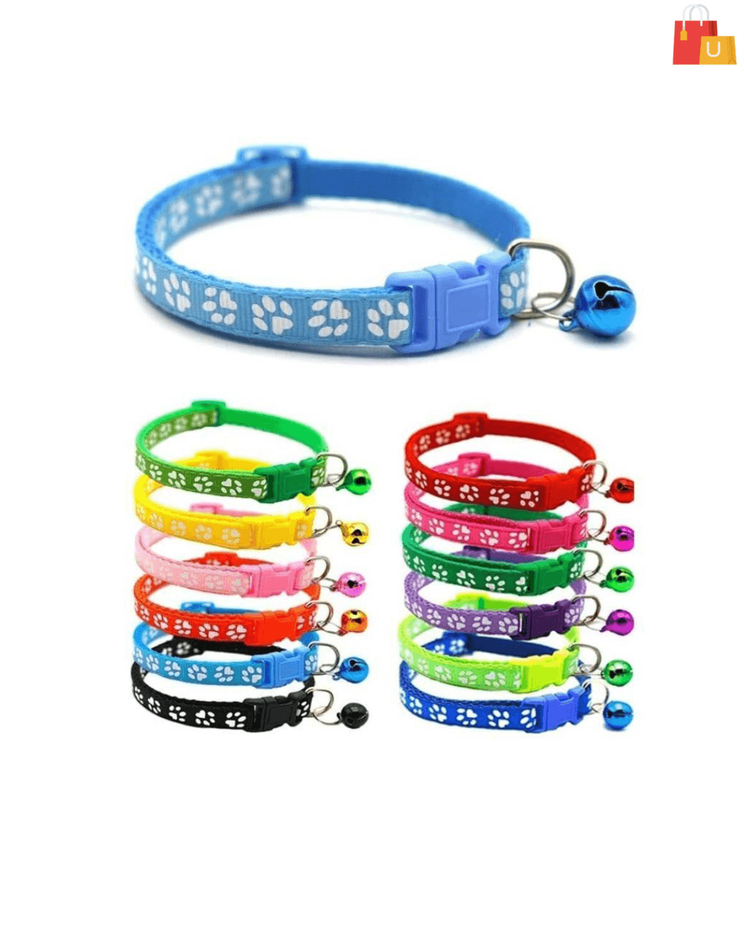 Untitled design (18) 2-Piece Pet Collars with Bells for Puppies and Kittens (Dog & Cat) - Image 1