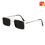 Sleek UV Protection Rectangular Sunglasses - Black (47) | Unisex Style