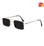 Sleek UV Protection Rectangular Sunglasses - Black (47) | Unisex Style