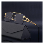 UV Protection Rectangular Sunglasses - Stylish & Versatile (Black, Unisex)