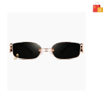 UV Protection Rectangular Sunglasses (Free Size)  (For Men & Women, Black)