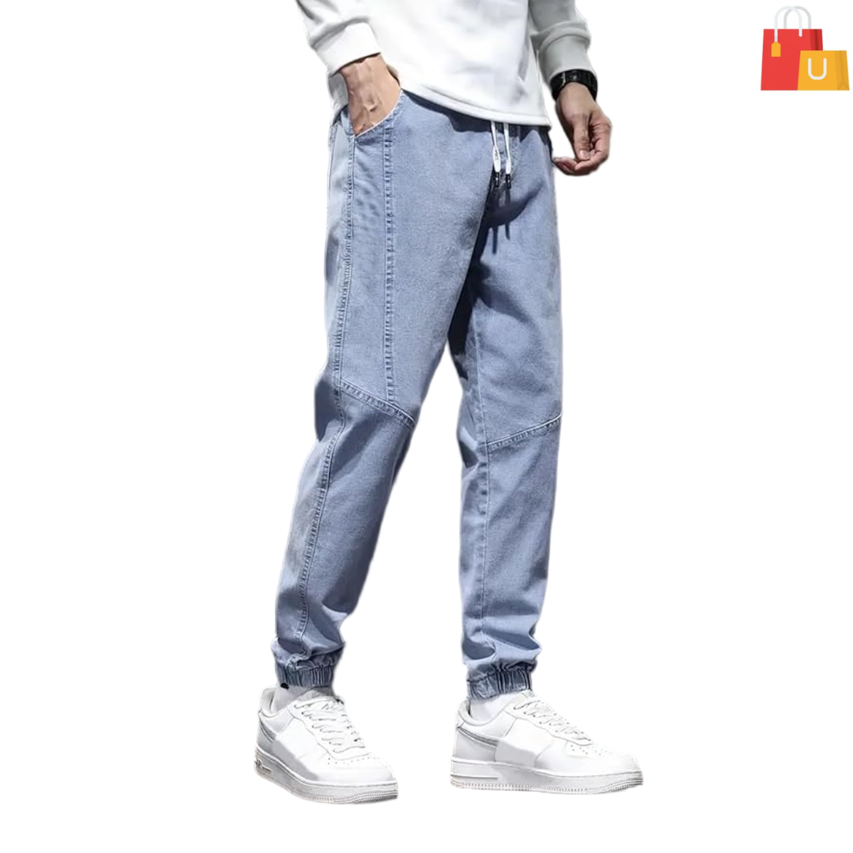 Untitled design - 2024-11-23T234718.797 Lymio Men’s Jeans | Stylish Jogger Jeans for Men | Casual & Comfortable Fit - Image 1