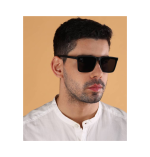 UV Protection, Riding Glasses Retro Square Sunglasses (Free Size)  (For Men & Women, Black) - Image 4