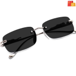 Retro Square Sunglasses  (For Men & Women, Black)