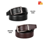 Men Casual, Party, Formal, Evening Black, Brown Texas Leatherite, Artificial Leather Reversible Belt - Image 3