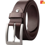 Men Casual, Evening, Formal, Party Tan Genuine Leather Belt