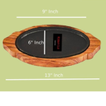 9 Sizzler Tray Handcrafted Wooden Platter | Versatile Serving Tray for All Occasions - Image 2
