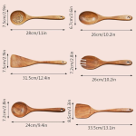 Handmade Neem Wood Spatula & Spoon Set | Non-Stick Cooking & Serving Kitchen Tools (Pack of 6) - Image 2