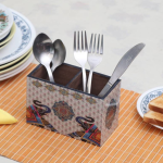White Cutlery Storage Holder | Capacity for 20 Pieces - Image 2