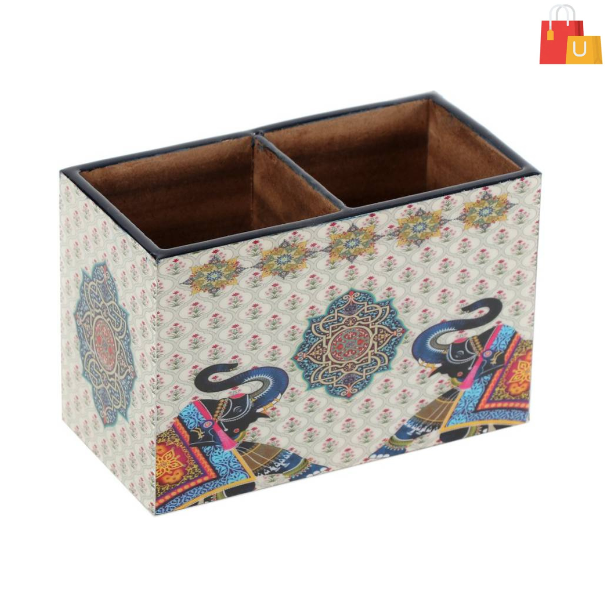 Untitled design - 2024-11-26T110042.387 White Cutlery Storage Holder | Capacity for 20 Pieces - Image 1