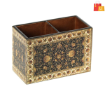 Multicolor 2-Compartment Pen Stand & Pencil Holder | Desk Décor & Cutlery Organizer