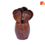 Wooden Soup Spoon Set  (Pack of 6)