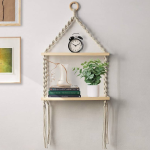 RAJDEEP COLLECTION Macrame wall Hanging Decor Shelves Wall Shelf
