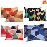 Amrange Microfiber Pillows Cover  (Pack of 8, 43 cm*69 cm, Multicolor)