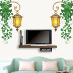 WALLPIK Ivy Wall Sticker (WP039) – Multicolor Antique-Inspired Plant Lamps & Decorative Lights – Creative & Colorful Home Décor