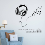 Littlebuds Fun Music Wall Stickers – Bright and Happy Décor for Any Room (100 cm x 95 cm)