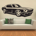 Racing Car Wall Sticker by StickMe – Bold and Colorful Muscle Car Design (45 cm x 100 cm)