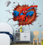Spider-Man 3D Wall Decal by AH Decals – Add Action to Your Room (70 x 50 cm)