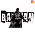 Batman Self-Adhesive Wall Sticker by DivineDesigns – 46 cm of Bold Superhero Art (Pack of 1)