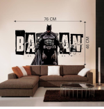 Batman Self-Adhesive Wall Sticker by DivineDesigns – 46 cm of Bold Superhero Art (Pack of 1) - Image 2