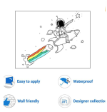 SmartBuy 155 cm "To the Space" Self-Adhesive Decal – Ideal for Living Rooms, Bedrooms, and More (Pack of 1) - Image 2