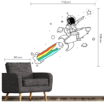 SmartBuy 155 cm "To the Space" Self-Adhesive Decal – Ideal for Living Rooms, Bedrooms, and More (Pack of 1) - Image 3