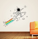 SmartBuy 155 cm "To the Space" Self-Adhesive Decal – Ideal for Living Rooms, Bedrooms, and More (Pack of 1)