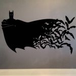 Decor Villa Batman with Bats Wall Sticker – 39x23 Inch Large Sticker for Bold Room Décor (Pack of 1)