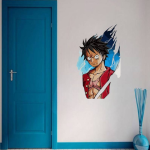 WallWonders 39 cm One Piece Multi-Color Vinyl Art Sticker - Self-Adhesive Wall Decor for Bedrooms