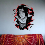 Itachi Uchiha Multi-Color Wall Sticker - 40X48 cm Vinyl Self-Adhesive by WallWonders