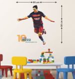 Lionel Messi 85 cm Self-Adhesive Wall Sticker - Removable Vinyl Art by WALLSTICK - Image 2