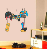 Gaming Joystick 60 cm Wall Sticker – Self-Adhesive PVC Vinyl, Multicolour by Decal O Decal
