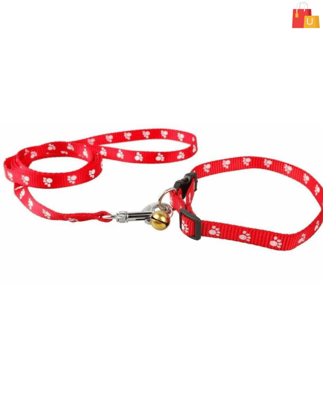 Untitled design (22) Collar Set for Puppies and cats (red) - Image 1