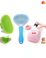 Complete Dog & Cat Grooming Kit - Professional Pet Brush Combo for Easy Grooming