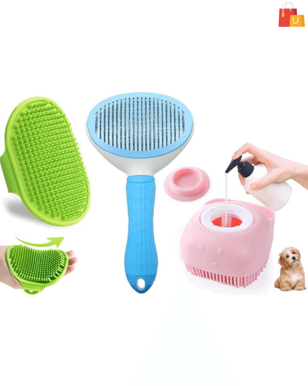Untitled design (33) Complete Dog & Cat Grooming Kit - Professional Pet Brush Combo for Easy Grooming - Image 1