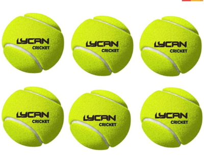 cricket ball Cricket Tennis Ball  (6 pack Yellow)