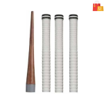 Silva Cricket Bat Grip with Wooden Cone - Extra Tacky White Grip (Pack of 3)