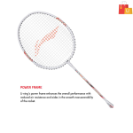 Black, White, Silver Strung Badminton Racquet ( pack of 01) - Image 3
