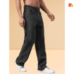 Men’s Classic Mid-Rise Grey Jeans - Regular Fit for Everyday Style 34 size