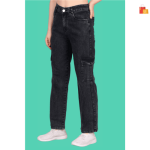 Women’s High-Rise Boyfriend Jeans in Classic black – Relaxed Fit for Modern Style - Image 3