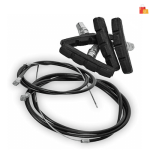 4-Piece Bicycle Brake Shoes Set with Brake Wire | Inner/Outer Disc Brake Wire for Front and Rear | Power Brake Pads & Rubber