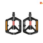Lightweight Aluminum Alloy Bicycle Pedals with Double DU Bearings | Wide Platform with Reflectors & 20 Anti-Skid Pins for Road, Mountain, BMX, and MTB Bikes