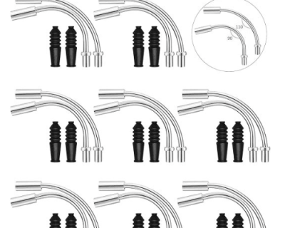 8-Pack Bike Brake Noodle Cables with Rubber Boots | Cycling Brake Pipes for Mountain Bikes and Bicycle Accessories